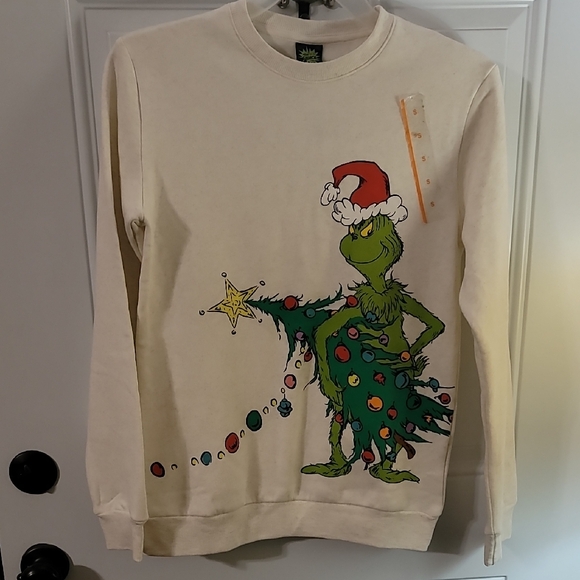 Grinch Christmas Sweater - Cream - Picture 1 of 8